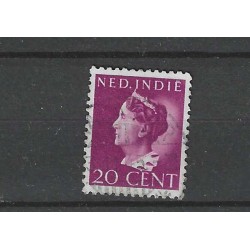 Ned. Indie 277  Wilhelmina 20ct  VFU/gebr CV 150 €  Certificaat !!