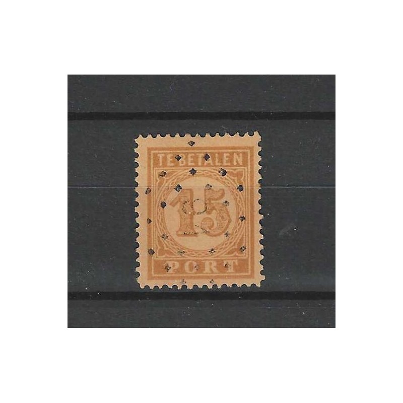 Ned. Indie P3 Port 1874 met puntstempel 91 VFU/gebr CV 30++ € Ned. Indie P3 Port 1874 met puntstempel 91 VFU/gebr CV 30++ €