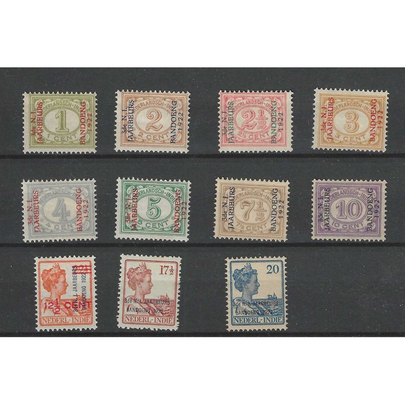 Ned. Indie 149-159 Bandoeng serie MH/ongebr CV 275 € Ned. Indie 149-159 Bandoeng serie MH/ongebr CV 275 €
