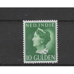 Ned. Indie 288  Wilhelmina 10Gld  MH/ongebr CV 52 €