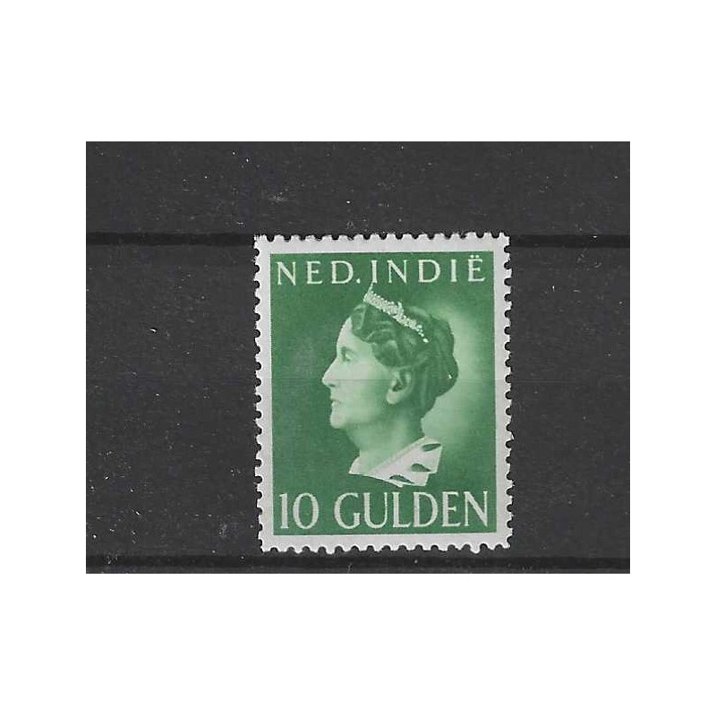 Ned. Indie 288 Wilhelmina 10Gld MH/ongebr CV 52 € Ned. Indie 288 Wilhelmina 10Gld MH/ongebr CV 52 €