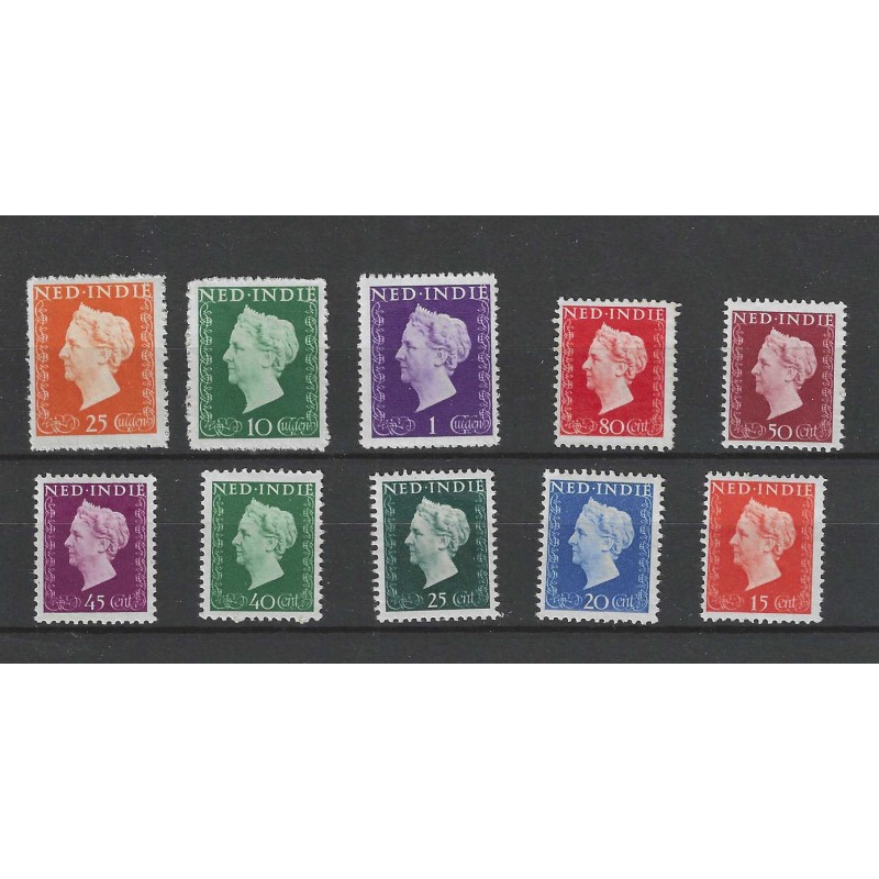 Ned. Indie 337-346 Wilhelmina MH/ongebr CV 120 € Ned. Indie 337-346 Wilhelmina MH/ongebr CV 120 €