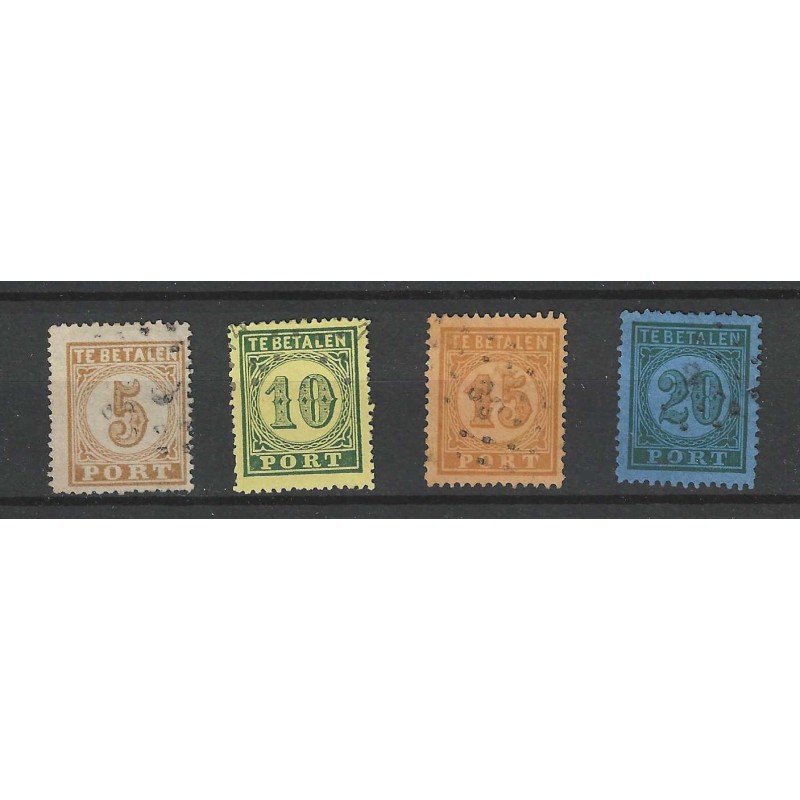 Ned. Indie P1-4 Port 1874 set VFU/gebr CV 600 € Ned. Indie P1-4 Port 1874 set VFU/gebr CV 600 €