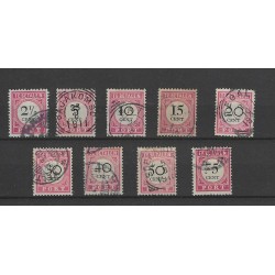 Ned. Indie P14-22 Port 1892  VFU/gebr  CV 30 €