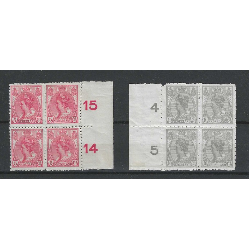 Nederland 82-83 blokje van 4 MH en MNH/postfris CV 100++ € lees svp Nederland 82-83 blokje van 4 MH en MNH/postfris CV 100++ € lees svp