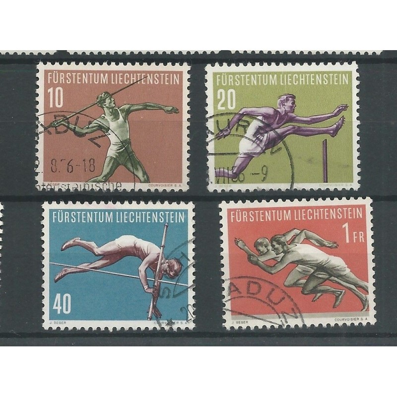Liechtenstein 342-345 Sport VFU/gebr CV 31 € Liechtenstein 342-345 Sport VFU/gebr CV 31 €