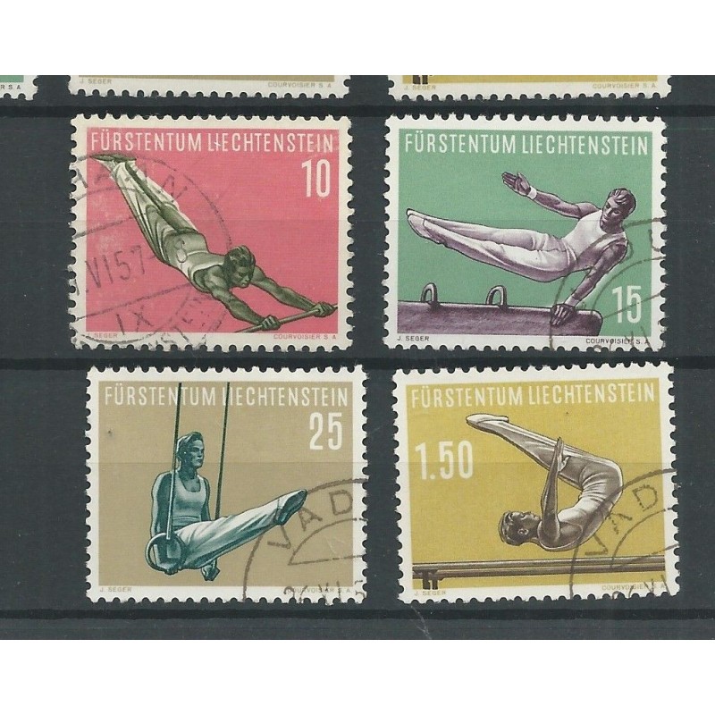 Liechtenstein 353-356 Sport VFU/gebr CV 50 € Liechtenstein 353-356 Sport VFU/gebr CV 50 €