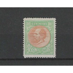 Suriname 15B  Willem III  MH/ongebruikt CV 95 €