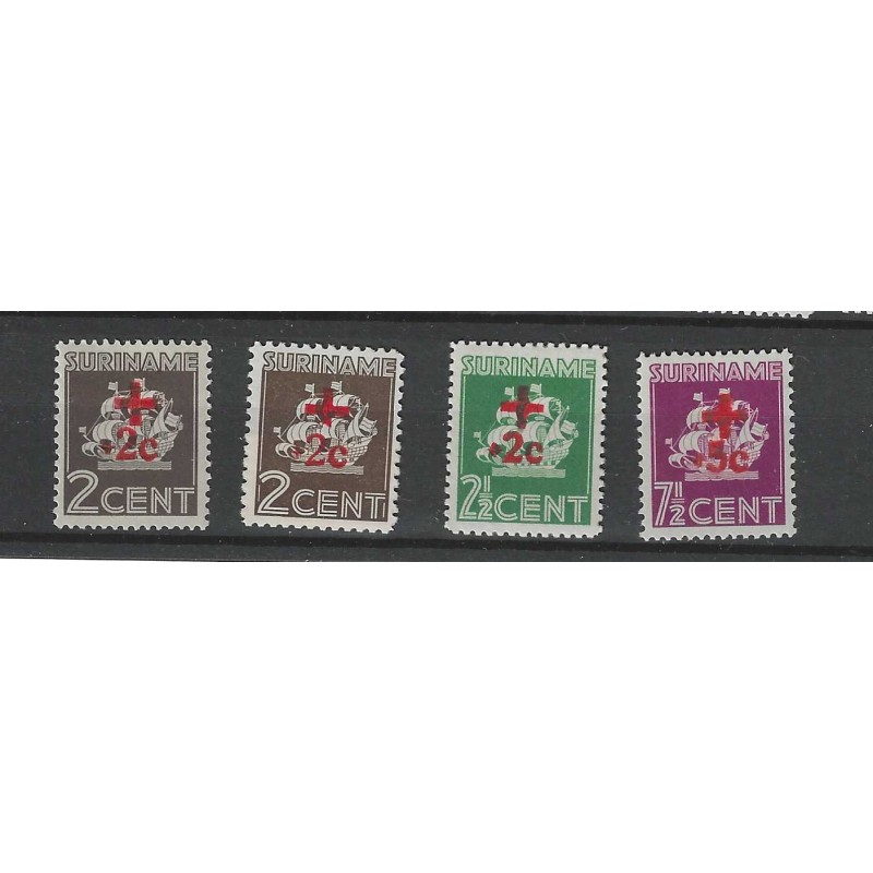 Suriname 202-205 Rode Kruiszegels MNH/postfris CV 79 € Suriname 202-205 Rode Kruiszegels MNH/postfris CV 79 €