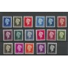 Suriname 257-273 Wilhelmina MNH/postfris CV 32 €
