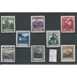 Liechtenstein D1-8 DIENSTMARKEN "Landschaften"  MH/ongebr   CV 1200 €