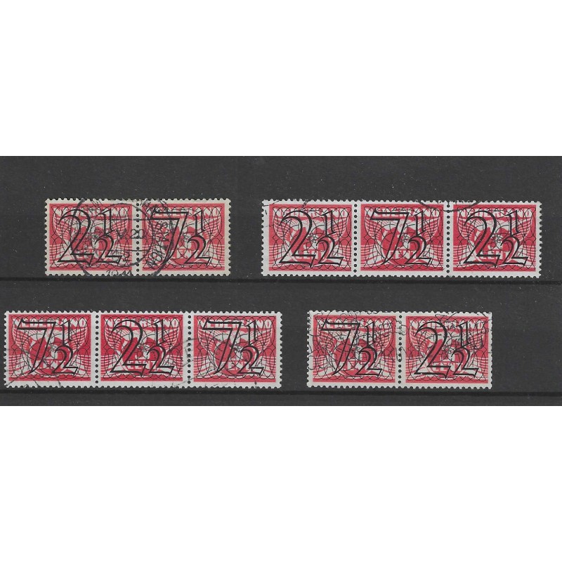 Nederland 356A-D Guilloche combinaties VFU/gebr CV 69 € Nederland 356A-D Guilloche combinaties VFU/gebr CV 69 €