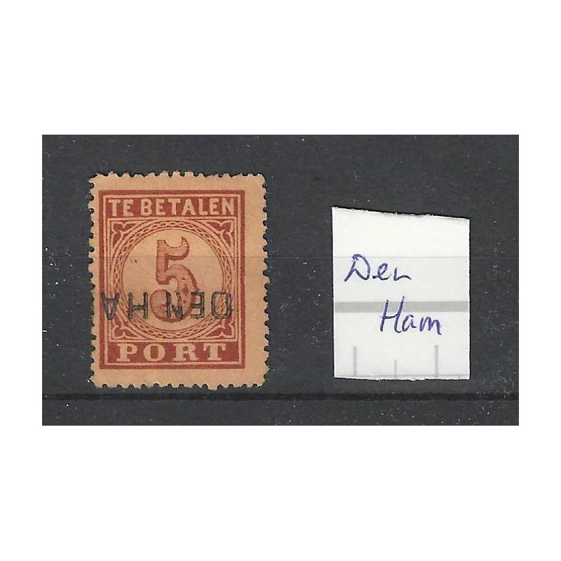 Nederland  P1  Port 1870 "DEN HAM" langstempel VFU/gebr CV 25+ €