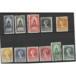 Nederland  121-131 Wilhelmina 1923 VFU/gebr CV 515 €