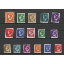 Ned. Indie 274/289 Wilhelmina Konijnenburg  MNH/postfris  CV 1185 € Attest !!
