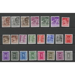 Ned. Indie/Indonesie 3-25 Gebouwen met RIS-opdruk MNH/postfris  CV 730 €