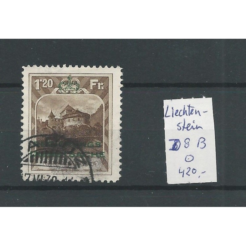 Liechtenstein D8-B DIENST "Landschaften" VFU/gebr CV 500 € Liechtenstein D8-B DIENST "Landschaften" VFU/gebr CV 500 €