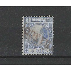Nederland 7 Willem III "FRANCO-kastje" in rood CV 25++ €