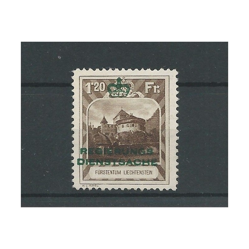 Liechtenstein D8-B DIENST "Landschaften"  MH/gebr  CV 520 €