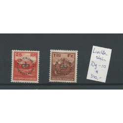 Liechtenstein D9-10 "REGIERUNGS/DIENSTSACHE" MH/gebr  CV 400 €