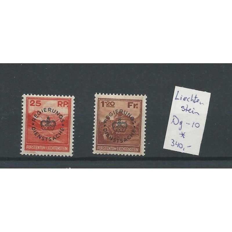 Liechtenstein D9-10 "REGIERUNGS/DIENSTSACHE" MH/gebr CV 400 € Liechtenstein D9-10 "REGIERUNGS/DIENSTSACHE" MH/gebr CV 400 €