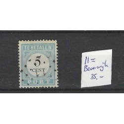 Nederland P6D-I met puntstempel 11 VFU/gebr  CV 40+ €