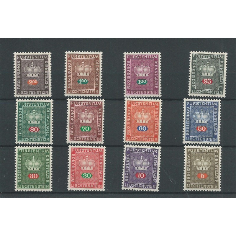 Liechtenstein D45-56 "DIENSTMARKE" MNH/postfris CV 13 € Liechtenstein D45-56 "DIENSTMARKE" MNH/postfris CV 13 €