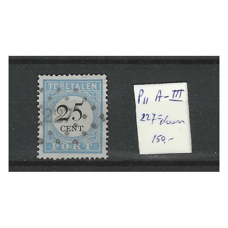 Nederland P11A-III met puntstempel 227 VFU/gebr CV 150+ € Nederland P11A-III met puntstempel 227 VFU/gebr CV 150+ €
