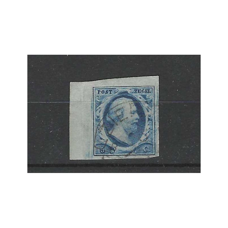 Nederland 1 plt III-26 Willem III 1852 Randzegel VFU/gebr CV 50+ € Nederland 1 plt III-26 Willem III 1852 Randzegel VFU/gebr CV 50+ €