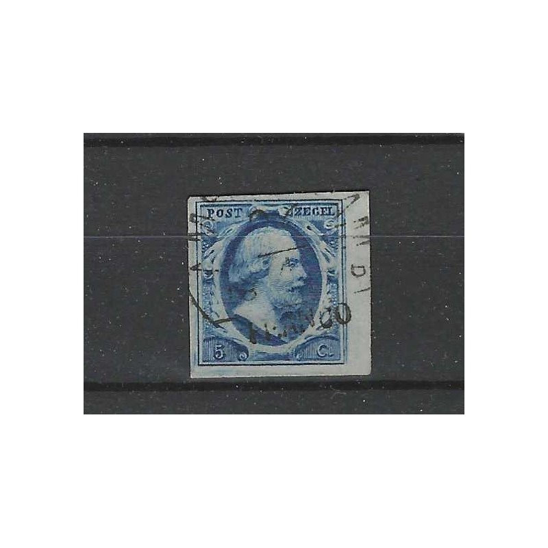 Nederland 1 plt III-50 Willem III 1852 Randzegel VFU/gebr CV 50+ € Nederland 1 plt III-50 Willem III 1852 Randzegel VFU/gebr CV 50+ €