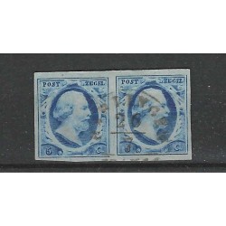 Nederland 1 plt III Paartje Willem III "HARLINGEN-A" VFU/gebr  CV 275+ €