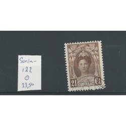 Suriname 122 Wilhelmina  Prachtig VFU/gebr  CV 23,5 €
