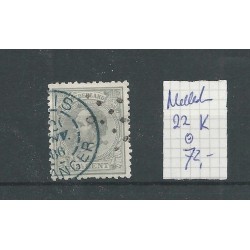 Nederland 22K met Buitenlands stempel  VFU/gebr CV 72  €
