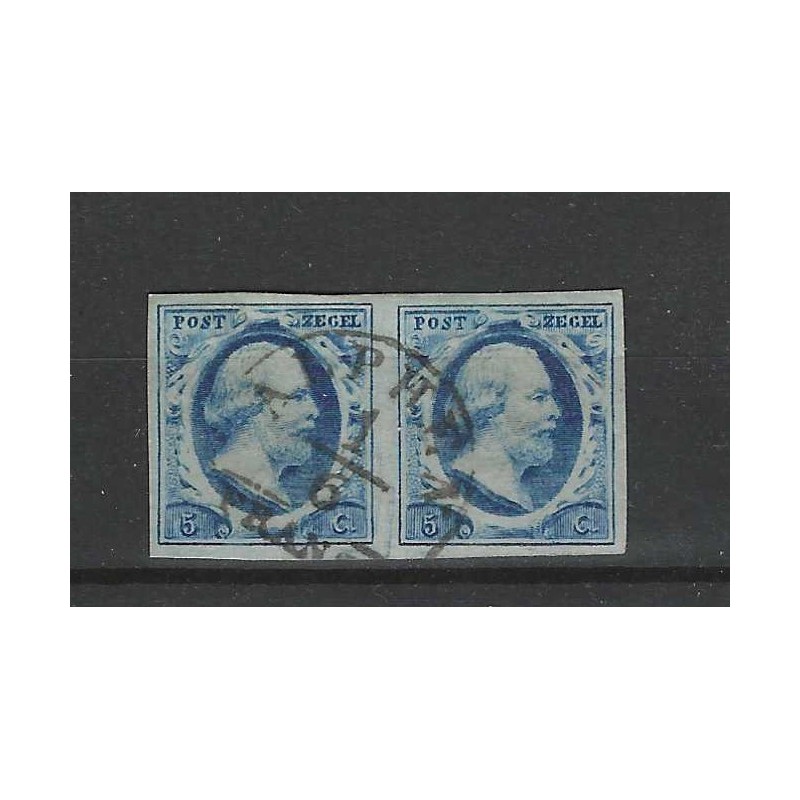 Nederland 1 plt III Paartje Willem III "ALPHEN-A" VFU/gebr CV 325+ € Nederland 1 plt III Paartje Willem III "ALPHEN-A" VFU/gebr CV 325+ €