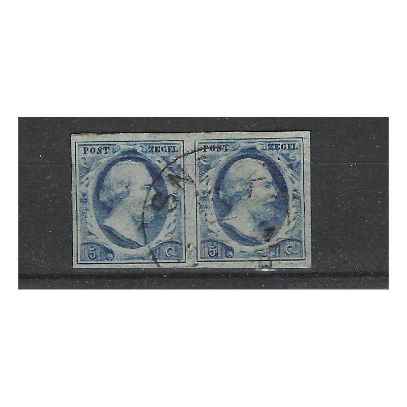 Nederland 1 plt III-99/100 Paartje Willem III "SNEEK-C" VFU/gebr CV 325+ € Nederland 1 plt III-99/100 Paartje Willem III "SNEEK-C" VFU/gebr CV 325+ €