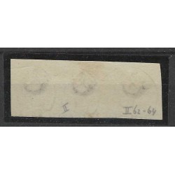 Nederland 2 plt II-62/64 STRIP van 3 Willem III "DELFT-C" VFU/gebr  CV 450+ €