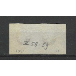 Nederland 2 plt II-58/59  Paartje Willem III "DORDRECHT-C" VFU/gebr  CV 230+ €
