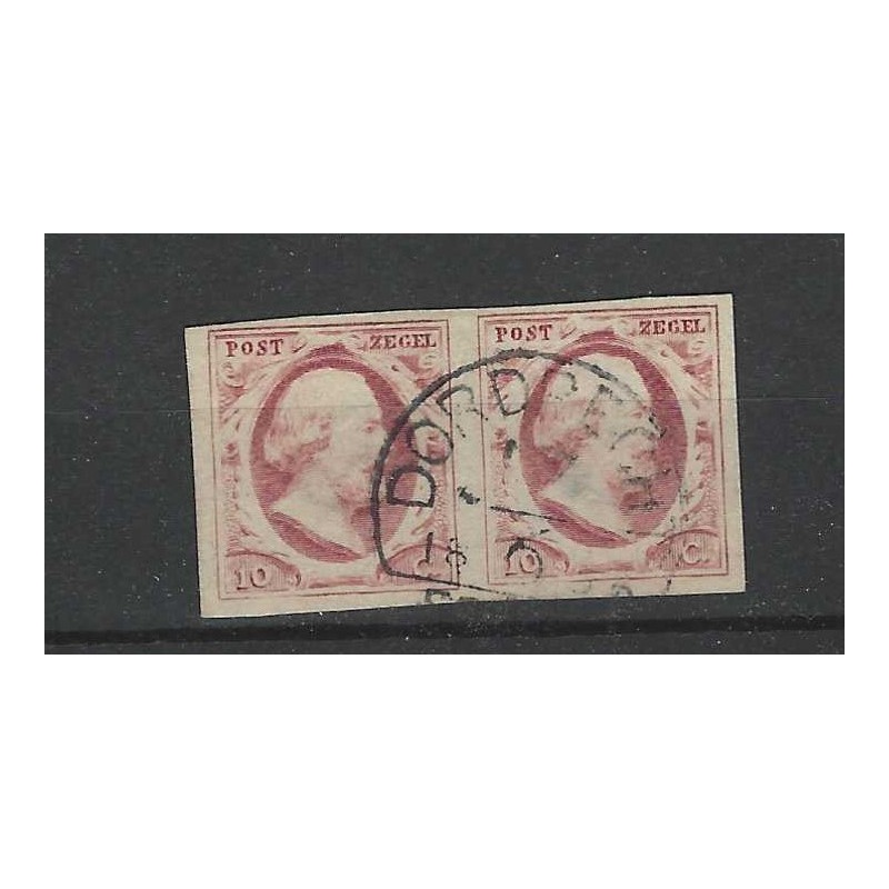 Nederland 2 plt II-58/59 Paartje Willem III "DORDRECHT-C" VFU/gebr CV 230+ € Nederland 2 plt II-58/59 Paartje Willem III "DORDRECHT-C" VFU/gebr CV 230+ €