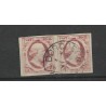 Nederland 2 plt II-58/59  Paartje Willem III "DORDRECHT-C" VFU/gebr  CV 230+ €
