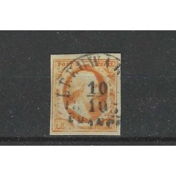 Nederland 3b plt I-67 Willem III "LEEUWARDEN-B" VFU/gebr  CV 225 € + 150 EYSINGA