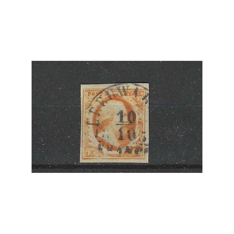 Nederland 3b plt I-67 Willem III "LEEUWARDEN-B" VFU/gebr CV 225 € + 150 EYSINGA Nederland 3b plt I-67 Willem III "LEEUWARDEN-B" VFU/gebr CV 225 € + 150 EYSINGA