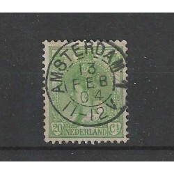 Nederland 68 Wilhelmina met "AMSTERDAM-1 1904" kleinrond