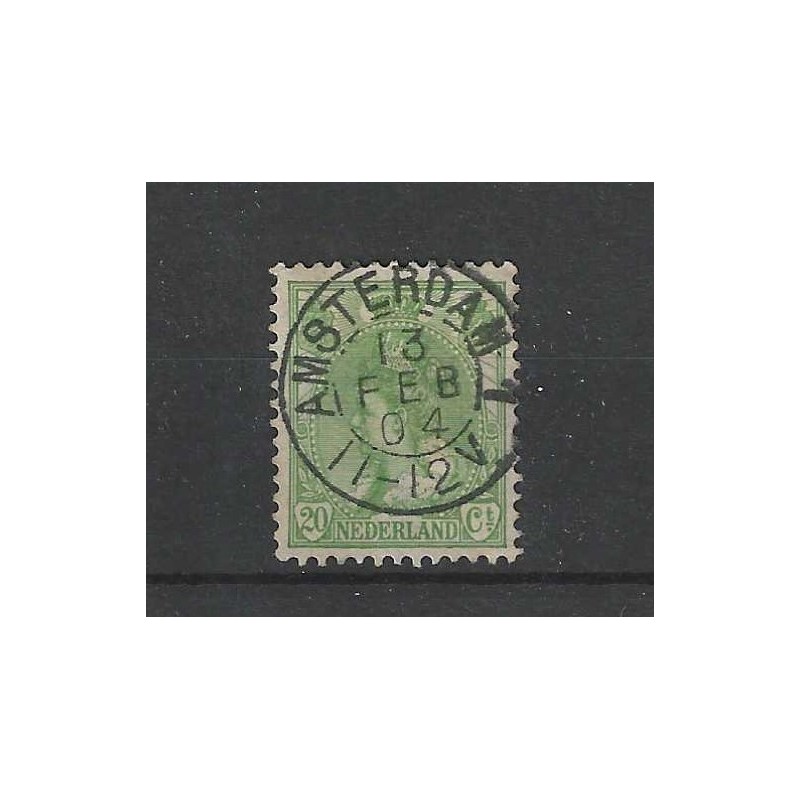 Nederland 68 Wilhelmina met "AMSTERDAM-1 1904" kleinrond Nederland 68 Wilhelmina met "AMSTERDAM-1 1904" kleinrond