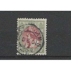 Nederland 74 Wilhelmina met "AMSTERDAM-5 1902" kleinrond