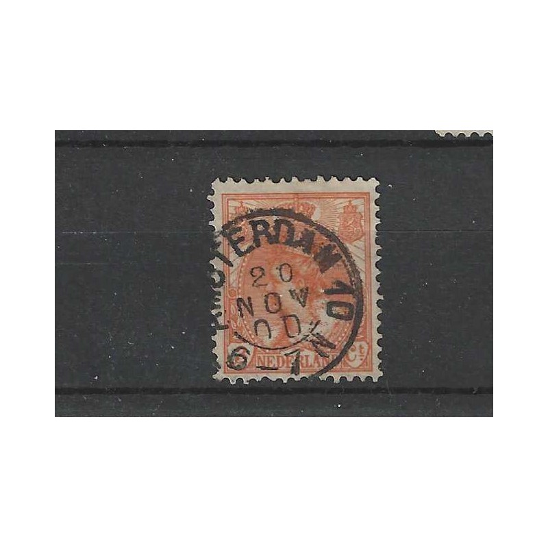 Nederland 56 Wilhelmina met "AMSTERDAM-10 1900" kleinrond Nederland 56 Wilhelmina met "AMSTERDAM-10 1900" kleinrond
