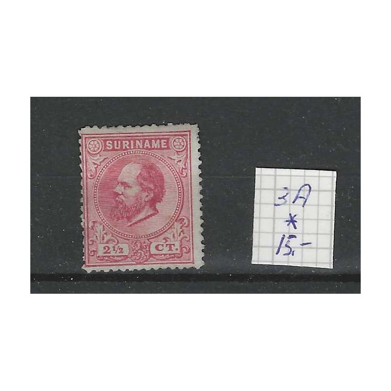 Suriname 3A Willem III 1873 MH/ongebr CV 15€ Suriname 3A Willem III 1873 MH/ongebr CV 15€