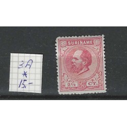 Suriname 3A Willem III 1873  MH/ongebr  CV 15€