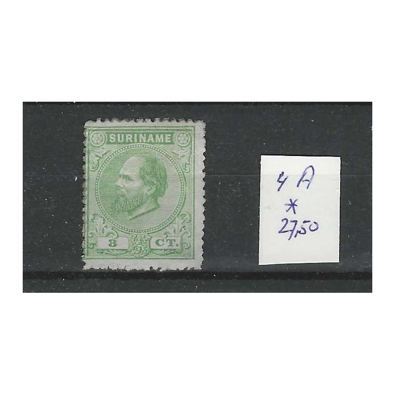 Suriname 4A Willem III 1873 MH/ongebr CV 27,50€ Suriname 4A Willem III 1873 MH/ongebr CV 27,50€