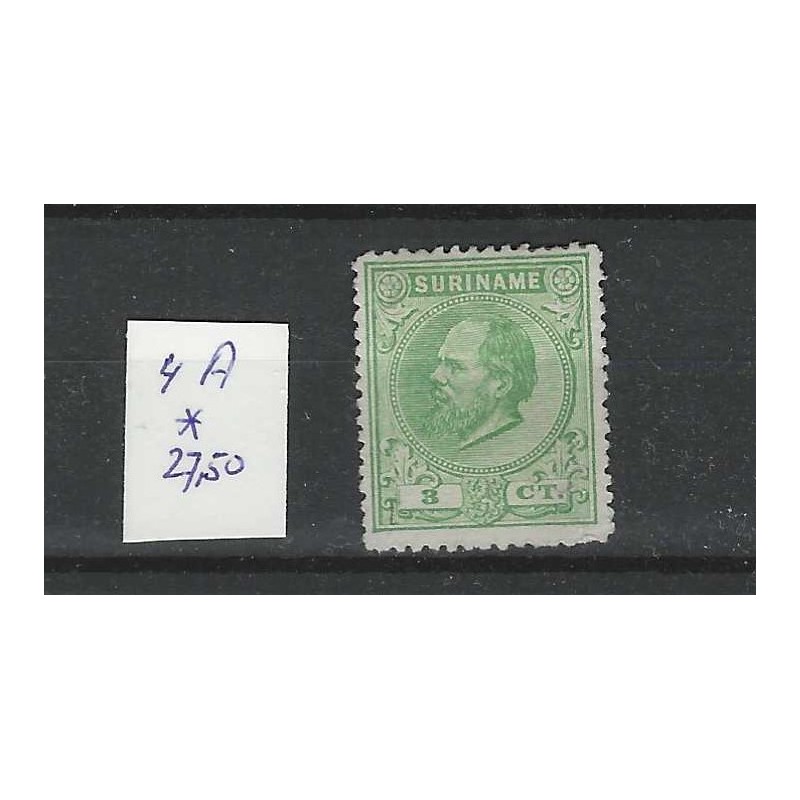 Suriname 4A Willem III 1873 MH/ongebr CV 27,50€ Suriname 4A Willem III 1873 MH/ongebr CV 27,50€