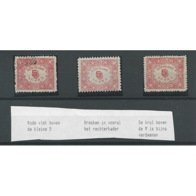 Suriname 58/59 met 5 drukfoutjes MH of VFU/gebr CV 70+ € Suriname 58/59 met 5 drukfoutjes MH of VFU/gebr CV 70+ €